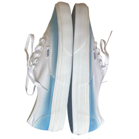 VANS Authentic Off the Wall Ombré Blue and True White Sneakers - Men's Size 7 - Picture 4 of 9